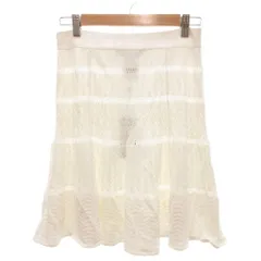 ビーシービージーマックスアズリア BCBGMAXAZRIA タグ付き フレアスカート M 白 ホワイト 透かし編み ミニ丈 /NL ■ECF003のサムネイル