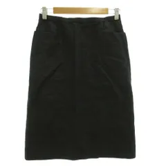 ランバン LANVIN タイトスカート ミディ丈 40 黒 ブラック 麻 /SC ■ECE006のサムネイル