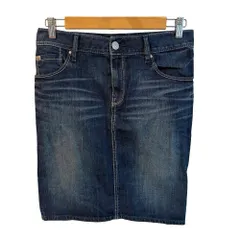 リーバイス Levi's スカート ひざ丈 LADY STYLE デニム タイト ジップフライ ストレッチ ビジュー ラインストーン S 藍 インディゴ /MZ ■ECG006のサムネイル
