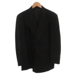 イヴサンローラン YVES SAINT LAURENT テーラードジャケット ブレザー シングル ダブル ウール A5 黒 ブラック /FF ■ECG007のサムネイル