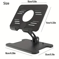 【折りたたみ式】ABS素材タブレットスタンド 高さ調節可能 ノートパソコンスタンド デスク用 iPhone/Android/iPad/PC対応 在宅ワーク/学習に最適のサムネイル