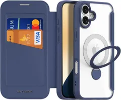 iPhone 16Plus ケース 手帳型 360度回転 リング付きのサムネイル