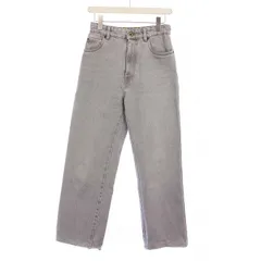 ミュウミュウ miumiu 23AW デニムパンツ ジーンズ カットオフ ストレート W24 グレー GWP483 /KHのサムネイル