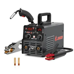 ☆新品☆GZ GUOZHI 溶接機 100v 半自動 125A アーク溶接 ノンガスワイヤー溶接 tig溶接 1台3役 インバーター直流 半自動溶接機 定格使用率60% 小型 軽量 家庭用 初心者向け 電気溶接機 MIG-125Tのサムネイル