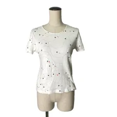 ミナペルホネン mina perhonen 鳥プリント Tシャツ カットソー 半袖 ホワイト ■GY06のサムネイル