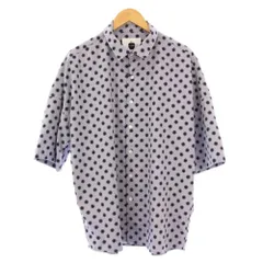 シャリーフ SHAREEF DOT PT S/S SHIRTS ドットプリントショートスリーブシャツ カジュアル 半袖 レギュラーカラー バイカラー 1 グレー 黒 ブラック タグ付き 23533008 /BBのサムネイル