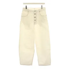 エムエムシックス メゾンマルジェラ MM6 Maison Margiela ワイド デニムパンツ ジーンズ 44 白 ホワイト ボタンフライ フルレングス /YMのサムネイル