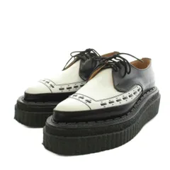 サカイ sacai × ジョージコックス GEORGE COX Double Sole Gibson モカシン レースアップ 厚底 レザー 4 黒 ブラック 白 ホワイト 21-05764 /AN8のサムネイル