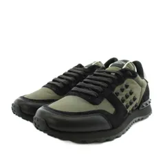 ヴァレンティノ ヴァレンチノ  VALENTINO ロックランナー スニーカー シューズ 41 カーキ 黒 ブラック /AN35のサムネイル