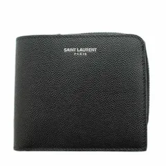 サンローラン パリ SAINT LAURENT PARIS イースト ウェスト ジップウォレット 二つ折り財布 小銭入れ レザー 黒 ブラック 556268 /AN37 ■OHのサムネイル