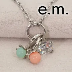 e.m. シルバー ネックレス チャーム イーエム ストーン/25-3961のサムネイル