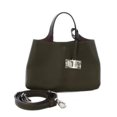 トッズ TOD'S Tタイムレス マイクロ ハンドバッグ ショルダーバッグ 2WAY レザー カーキ /KHのサムネイル