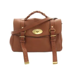 マルベリー Mulberry 現行 アレクサ Alexa ブライトオーク ヘビーグレインレザー ショルダーバッグ ハンドバッグ 2way 茶 ブラウン HH6746 /YTのサムネイル