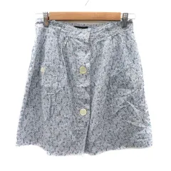 アーペーセー A.P.C. フレアスカート ひざ丈 花柄 S マルチカラー ライトブルー /YK17のサムネイル