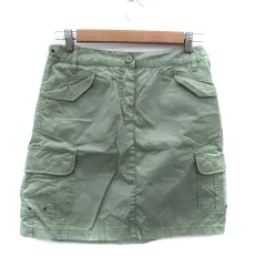 ジェイクルー J.CREW 台形スカート ミニ丈 ミリタリー 2 カーキ /SM38のサムネイル