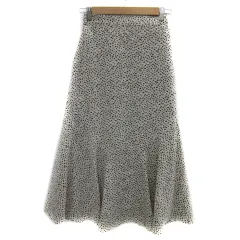 N.Natural Beauty Basic N.ナチュラルビューティーベーシック ペプラムスカート ロング丈 ヒョウ柄 レオパード柄 M マルチカラー オフホワイト /YS5のサムネイル