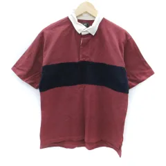 クリフメイヤー KRIFF MAYER K.MAYER ポロシャツ 半袖 ポロカラー 切替 S ボルドー 紺 ネイビー /SM31のサムネイル