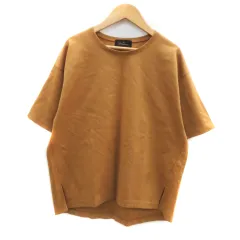 アナカ Unaca Tシャツ カットソー クルーネック 半袖 無地 38 M 茶色 ブラウン /HO25のサムネイル