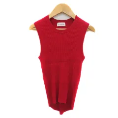 ブレンへイム BLENHEIM ニット カットソー ノースリーブ M 赤 レッド /YK27のサムネイル
