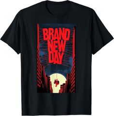 Brand new, unused Spider-Man BRAND NEW DAY T-shirt, black, Marvel Spider-Man graphic t-shirt, movie character, short sleeve, sizes S-3XL