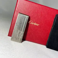 美品 Cartier カルティエ Cドゥ ロゴ 艶消しシルバー マネークリップ ウォレット 財布 札挟み 付属あり キャッシュレス 男女兼用のサムネイル