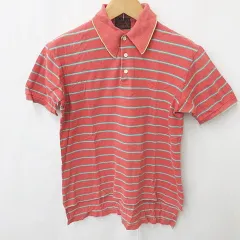 エヴィス EVISU ポロシャツ シャツ 半袖 ボーダー オレンジ ブルー イエロー のサムネイル