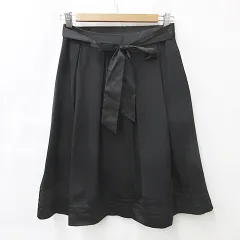 ギャラリービスコンティ GALLERY VISCONTI スカート フレアースカート ロング 別布 切替 タック ベルト 黒 ブラック 2のサムネイル