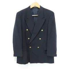 ビバリーヒルズ ポロクラブ BEVERLY HILLS POLO CLUB ジャケット テーラージャケット ピークドラペル ダブル 背抜き ウール 紺 ネイビー 94 ABSのサムネイル