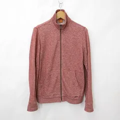 ヒューゴボス HUGO BOSS ジャケット 長袖 ジップアップ スタンドカラー 綿 赤 レッド Mのサムネイル
