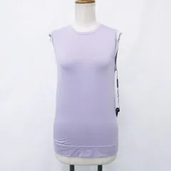 ソブ sov. ダブスタ カットソー Tシャツ ノースリーブ 丸首 紫 パープル 38のサムネイル