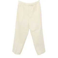 【中古】ワイ Y コットンセルロース イージーカジュアルスラックスパンツ オフホワイト【サイズM】【メンズ】のサムネイル
