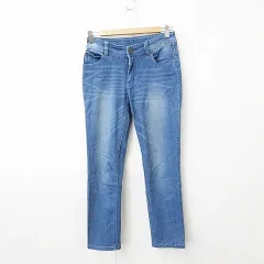 メイソングレイ MAYSON GREY パンツ デニム ジーンズ スリム スキニー ロング USED加工 ストレッチ 青 ブルー 1のサムネイル