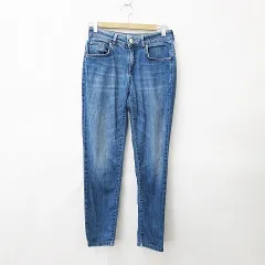 マレーラ MARELLA SPORT パンツ デニム ジーンズ スキニー ロング ブリーチ加工 青 ブルー 28のサムネイル