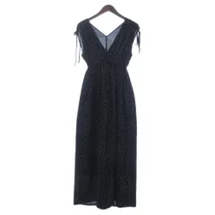 アナザーエディション ANOTHER EDITION アローズ オールインワン ロンパース ノースリーブ ドット柄 ワイドパンツ S 紺 ネイビーのサムネイル
