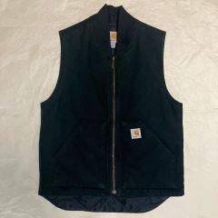 Carhartt ダック地 ベスト ブラック M - メルカリ