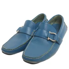 サルヴァトーレフェラガモ Salvatore Ferragamo ドライビングシューズ ローファー スリッポン ガンチーニ レザー 青 ブルー 7.5 25㎝相当のサムネイル