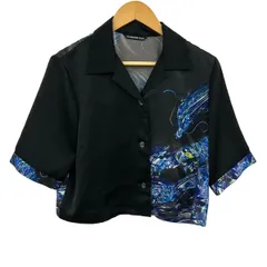 VIVIENNE TAM(ヴィヴィアンタム) 半袖シャツブラウス サイズ38 M レディース - 黒×ブルー×マルチ ショート丈のサムネイル