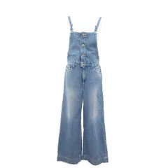 ジルジーン JILLJEAN JILLSTUART 美品 デニムサロペット オーバーオール L ライトブルー ワイドパンツ アンクル丈 ダメージ加工 ウォッシュ加工 /SDのサムネイル
