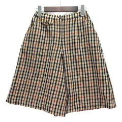 ダックス DAKS ハウスチェック ワイド キュロットショーツ ハーフパンツ ウエストゴム ベージュ 63 ヴィンテージのサムネイル