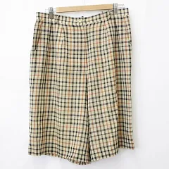 ダックス DAKS パンツ キュロット チェック 薄手 ベージュ 茶 ブラウン 80～84のサムネイル