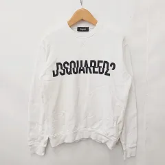 ディースクエアード DSQUARED2 トレーナー 長袖 丸首 ロゴ スウェット 裏起毛 ホワイト 白 Sのサムネイル
