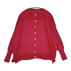 veritecoeur 2way カーディガン 羽織り 定価19800円 シルクカシミヤ混 カシミア ST-033 カーディガン レッド レディース ヴェリテクール【中古】6-0712M∞のサムネイル