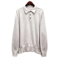 クレプスキュール crepuscule Knit Polo ニット ポロシャツ 長袖 ライトグレー 2 2301-011のサムネイル