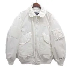 フリークスストア FREAKS STORE プラスフェニックス +phenix ゴアテックス GORE-TEX ダウン フライトジャケット 白 ホワイト Lのサムネイル