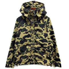 アベイシングエイプ A BATHING APE ファーストカモ スノーボード ジャケット 1ST CAMO SHORT SNOWBOARD JACKET 迷彩 イエロー M ☆AA★のサムネイル