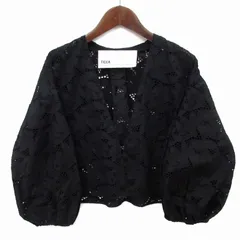 ティッカ TICCA 2026SS フラワーレース ジャケット ショート丈 七分袖 ブラック 黒 F 0261410133 TBFS-133のサムネイル