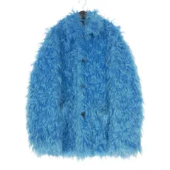 ドリスヴァンノッテン DRIES VAN NOTEN 22AW Fluffy Ronnor Jacket モヘア シャギー コート ジャケット 長袖 M ブルー 青のサムネイル