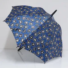 傘 ANNA SUI アナスイ パゴダ傘 USED美品 アート ブルー系 黒電話 個性的 グラス骨 58cm S2949のサムネイル