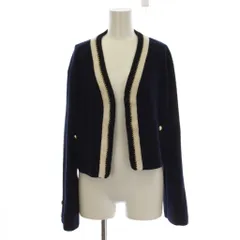ノーブル NOBLE 22AW ニットジャケット 紺色 ネイビー ノーカラー 長袖 /LP▲Hのサムネイル