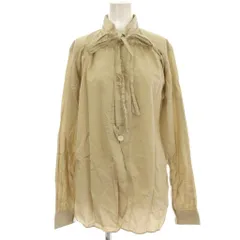 ニードルス ニードルズ Needles Ascot CollerShirt シャツ ブラウス 長袖 リボン XS ベージュ /☆Gのサムネイル